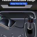 Retractable Car Charger, 4 in 1 Fast Car Phone Charger 66W, 2 Retractable Cables and USB Charging, Fathers Day for Gifts Dad Compatible with iPhone 14/13/12/11,USB Port for Galaxy S25/S24/S23,Pixel