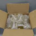 7OZ Plastic Wine Glasses, Disposable Goblets Drinking Glasses Crystal Vintage Water Cups Unbreakable Champagne for Valentines Day, Wedding, Parties (12, Gold)