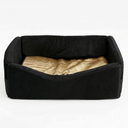 JOEJOY Dog Car Seat for Large Medium Sized Dogs Under 55 lbs, Dog Booster Seat for 2 Small Dogs with Detachable Washable Cover, Memory Foam Pet Car Seat with 2 Safety Belts and Storage Pockets