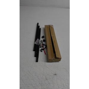Alskarhem Black Curtain Rods for Windows 30 to 45 Inch, 5/8 Inch Small Curtain Rod Set With Brackets