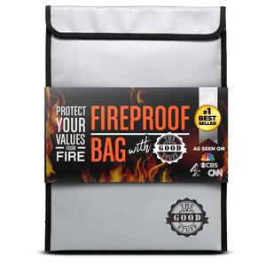 Fireproof Document Bag Legal Size: 15" x 11" [2000F UL Certified] Protect Birth Certificates, Contracts, Legal Papers, Cash, and Other Valuables - Water and Fire Resistant File Bags