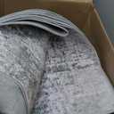 zesthome 9x12 Area Rugs for Living Room, Non-Slip Backing Washable Rug, Modern Abstract Area Rug, Stain Resistant Rugs for Bedroom, Ultra-Thin Large Area Rugs, Area Rug 9x12 (Grey/Ivory)