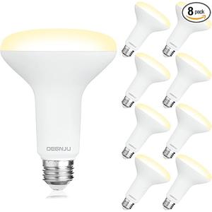 DEGNJU 8 Pack BR30 LED Recessed Light Bulb, Dimmable Indoor Flood Light Bulbs CRI80 7W Equivalent 65W 2700K Soft White 650 Lumens, 15000 Lifetime Hours E26 Base LED Can Light Bulb, Flicker-Free