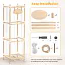 Rhyzoray Stuffed Animal Storage Organizer - Thick Wooden Toy Zoo for Playroom & Bedroom, Large Plushies Holder with Cute Jail Cage Design, Plush Toy Display Tower Shelf (Large)