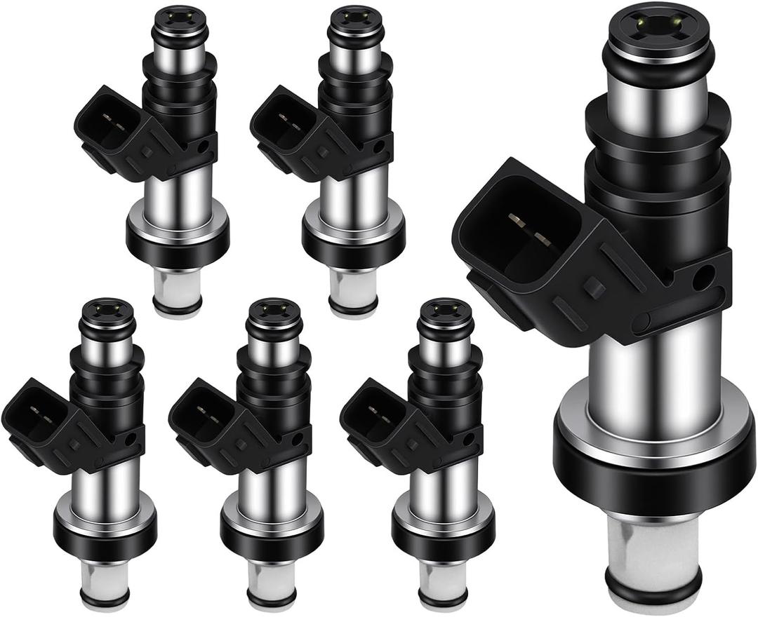 2000-2004 Set of 6 Fuel Injectors Compatible for Acura CL MDX TL 2000-2003 3.2L 3.5L V6, for Honda Odyssey Pilot 2002-2004 3.5L V6 Replace 06164-P8E-A00 FJ490