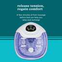 HoMedics Salt-N-Soak Footbath with Heat Boost and Soaking Salt Starter Kit, 4 Soothing Massage Rollers, Toe-Touch Controls, Splash Guard, Bubble, Vibration Massage, Bath Salt Dispenser, LED Display