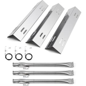 Advice Grill Replacement Parts for Dyna Glo DGB390SNP-D DGB390BNP-D DGB390SNP DGB390CNP, 104-13003 Heat Tent & 104-13011 Burner & 104-13012 Igniter for dyna glo 3 Burner DGB390SNP-D Gas Grill