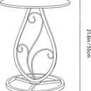 Round Side Table Small End Table Living Room Marble Top Coffee Accent Table, Gold Base