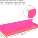 Floating Shelves for Wall Acrylic Wall Shelves for Bedroom Bathroom Living Room Kitchen 16.5X5.5'', Pack of 2, Neon Pink