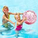 12 Pack Inflatable Beach Balls Bulk 16" Pink Glitters Pool Toys Balls for Pool, Beach, Summer Pool Party - Swimming Pool Game Water Beach Toys Kid Party Favor Decorations Summer Blow Up Beach Ball