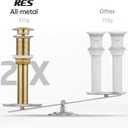 KES Sink Drain Without Overflow Bathroom Pop Up Drain Assembly Stopper Vessel Sink Brushed Gold for 1.6"-1.9" Sink Hole, All Metal Rustproof Brass and 304 Stainless Steel, S2008D-BZ