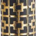 Black with Golden Vase for Modern Home Decoration, 24.4 inch Tall Floor Vases for Home Decor, Ceramic vases for dcor, Suitable for Living Room Decor, Bathroom Decor and Office Dcor