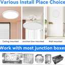 6PK 15.8 inch LED Flush Mount Ceiling Light Fixture,36W 3600LM,3000K/4000K/6000K CCT Selectable Super Slim LED Ceiling Light ,Close to Ceiling Round Flat Panel light for Bedroom, Kitchen, Hallway, White