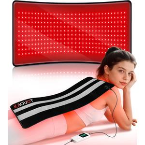 Red Light Therapy Mat 29.3" x 13", 330 LEDs Medical-Grade TPU Red Light Therapy Pad, 660nm&850nm Infrared Light Therapy for Body Pain Relief (Black)