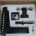 Adjustable Trailer Hitch Fits 2.5-Inch Receiver 8-Inch Drop/Rise, 2" & 2-5/16" Ball Hitches for Trucks, 22,000 LBS GTW, Drop Hitch Tow Hitch Trailer Hitches with Anti-Theft Pin, Black