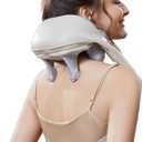 Luxe Wearable Neck & Shoulder Massager with Heat - Eco-Friendly Material, Ergonomic Design, Deep Kneading for Pain Relief, Ideal Gift for All