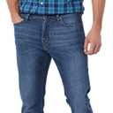 Amazon Essentials Men's Long-Sleeve Regular-fit Stretch Poplin Shirt (Blue, M)