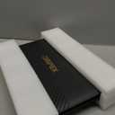 Dripex 3 Way Mirror with Storage Shelf and 3 Color LED Lights, Rechargeable Trifold Self Haircut 360 Mirror with Height Adjustable Hooks for Makeup, Styling, Shaving, Braiding, Dye Hair (Black)