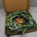 Olive Wreath for Front Door 22 inch, Greenery All Season Wreath with Olive Leaf Fruit, Home Decoration for Outdoor Living Room Indoor Wall and Outside Summer All Season Wedding