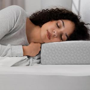 Cube Pillow Pro for Side Sleepers Memory Foam Bed Pillow Soft Pillow Supportive Head, Neck, and Shoulder Pain Relief, Grey-24"x12"x5"