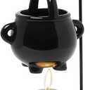Hanging Cauldron Pagan Oil Burner,Wax Warmer Aroma Diffuser Candle Tealight,Cauldron Wax Melts Burner,Wax Warmer Aroma Diffuser,for Enchanting Witches' Home Christmas Decor