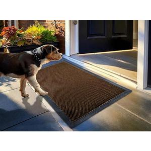 Muddy Mat® Meshy Mat Door Mat Heavy-Duty Quick-Dry Floor Mat, Sand & Dirt Trapper for Indoor & Outdoor, Ideal for Entrance, Mudrooms,Patios & Garages,Low-Profile,Non-Slip,Washable– Orange 23"x35"x0.4"