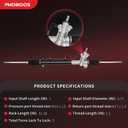 PHOBOOS Hydraulic Power Steering Rack and Pinion Assembly Compatible with Toyota Camry 1997-2001, Avalon 1997-2004 & Lexus ES300 1997-2001, with Outer Tie Rod Ends, Direct Fit, Ref. 26-1690, ES3306