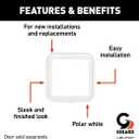 Girard Products Llc RV Water Heater Door Trim Ring - White