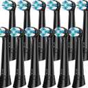 12 Pcs IO Toothbrush Heads with Medium Bristle Compatible with Oral B IO, Replacement Heads Compatible with Oral B IO 2/3/4/5/6/7/8/9/10/Deep Clean Series Electric Toothbrushes (Black)