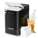 Aeitto Nugget Ice Maker 40Lbs/24H, Countertop Soft Chewable Ice Pebble Ice Machine, One-Click Operation, Auto Self-Cleaning Ice Makers with Scoop&Basket for Home, Office, Kitchen, Party (Grey)