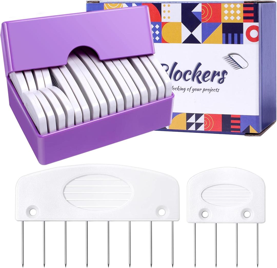 20Pcs Knit Blockers & Pins Kit, Knit Blocking Combs for Blocking Knitting, Crochet, Lace or Needlework Projects Tool Device