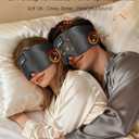 MUSICOZY 3D Silk Bluetooth Sleep Mask Headphones, Mulberry Silk Eye Mask with Ultra-Thin Wireless Speakers, Bluetooth 5.4 Sleeping Headphones for Side Sleepers, Music Sleep Mask Gifts for Men Women