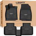LASFIT Floor Mats for 10th Gen Honda Accord 2022 2021 2020 2019 2018 Sedan (Gasoline & Hybrid), All Weather TPE Custom Fit Anti-Slip Full Coverage Floor Liners,1st & 2nd Row, Black