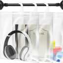 Large Hook Hanging Storage Bags 16 x 13-inch, Headphone Storage Classroom - Reusable, Waterproof & Dustproof - Ideal for Classroom, Library, and Pharmacy Use