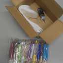 150 Pieces DIY Beadable Pen Kit  50 Plastic Ballpoint Pens with Refills & Bags, Beads Not Included  School Supplies, Office Accessories & Craft Gifts for Students & Teachers (Multicolor)