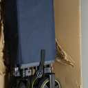 Timber Ridge 350L Extra Large Collapsible Folding Wagon Carts with Brake, Heavy Duty Outdoor Camping Utility Wagons with Extended Height, Adjustable Handle, Cup Holders, Side Bag(Blue)