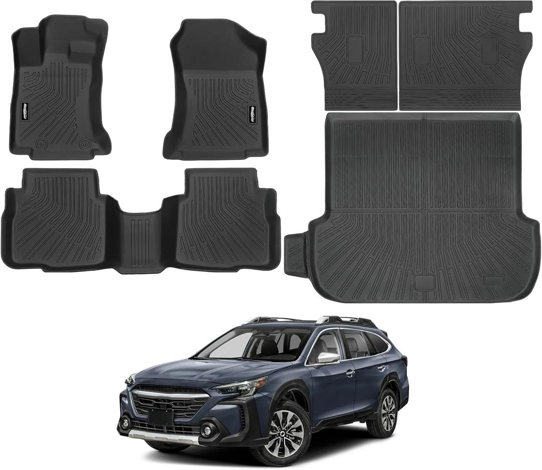 Floor Mats for Subaru Outback 2020-2025, Trunk Mat and Backrest Mat All Weather TPE Protector for Subaru Outback Accessories