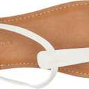 Amazon Essentials Women's Casual Thong Sandal with Ankle Strap (7, White)