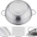 P&P CHEF Colander Set of 3, Stainless Steel Micro-Perforated Colanders Strainers for Draining Rinsing Washing, Ideal for Pasta Vegetables Fruits, Heavy Duty & Dishwasher Safe - 1/3/5 Quart
