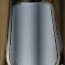 KUK Small Bathroom Garbage Can with Lid Soft Close, Step Pedal, 2.6 Gal Stainless Steel Garbage Can with Removable Inner Basket, Anti-Fingerprint Wastebasket for Office, Bedroom, Toilet (White)