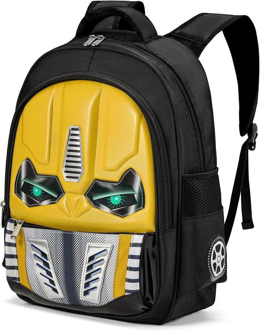 Dilunar Kids Backpack for School Child Boys Kindergarten Elementary Toddler Bag Gift Ideas (16", Yellow)