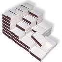 60pcs Blank Match Boxes, 2.25x1.42x0.59in Bulk Blank Matchboxes DIY Craft White Storage Container Holder with Double-Sided Striker Wedding Bridal Baby Shower Birthday Party Favors, No Matches Included