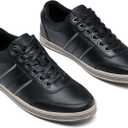 Jousen Men's Leather Fashion Sneakers Retro Dress Business Casual Shoes for Men