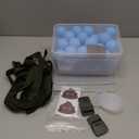 3 Sets Game Shaking Swing Balls Game Set Outdoors Indoors Includes 3 Set Strap Shake Box and 60 Balls with 30 Poop Stickers for Family Games(Blue)