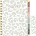 2026 Planner, Large Weekly & Monthly Appointment Book from Jan. 2026 - Dec. 2026, Work Life Daily Hourly Planner with Time Slots, A4 Agenda Organizer for Home School Office, Leopard Print, 8.5" x 11"