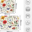 Butterfly Red Tulip Wildflower Dish Drying Mats for Kitchen Counter, 18x24 inch Drying Dishes Absorbent Microfiber Dish Drainer Mat Rack Pad Fast Dry (Mult1)