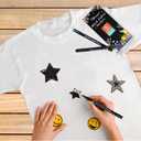 2 x Black Fabric Markers 6 Pack - Dual Tip Fabric Markers for Clothes, Permanent Textile Paint Pens for Personalizing T-Shirts, Bags, Hats, Canvas