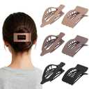 2 x 6 Pack Flat Hair Clips for Women Girls, French Flat Claw Clips for Think Hair Thin Hair with Strong Hold, Non-Slip, Matte Classic Barrettes for All Hair Styling