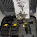 LCD Cordless Heat Gun, Portable Hot Air Gun with 2 x 6.0Ah Battery, Pistola De Calor Inalambrica with 4 Nozzles, 122-1022 Fast Heating Shrink for Vinyl Wrap, Automotive, Paint Removal