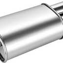 Catekro Exhaust Muffler Y Pipe 2.5" Inlet 3" Dual Outlet 21.3" Length